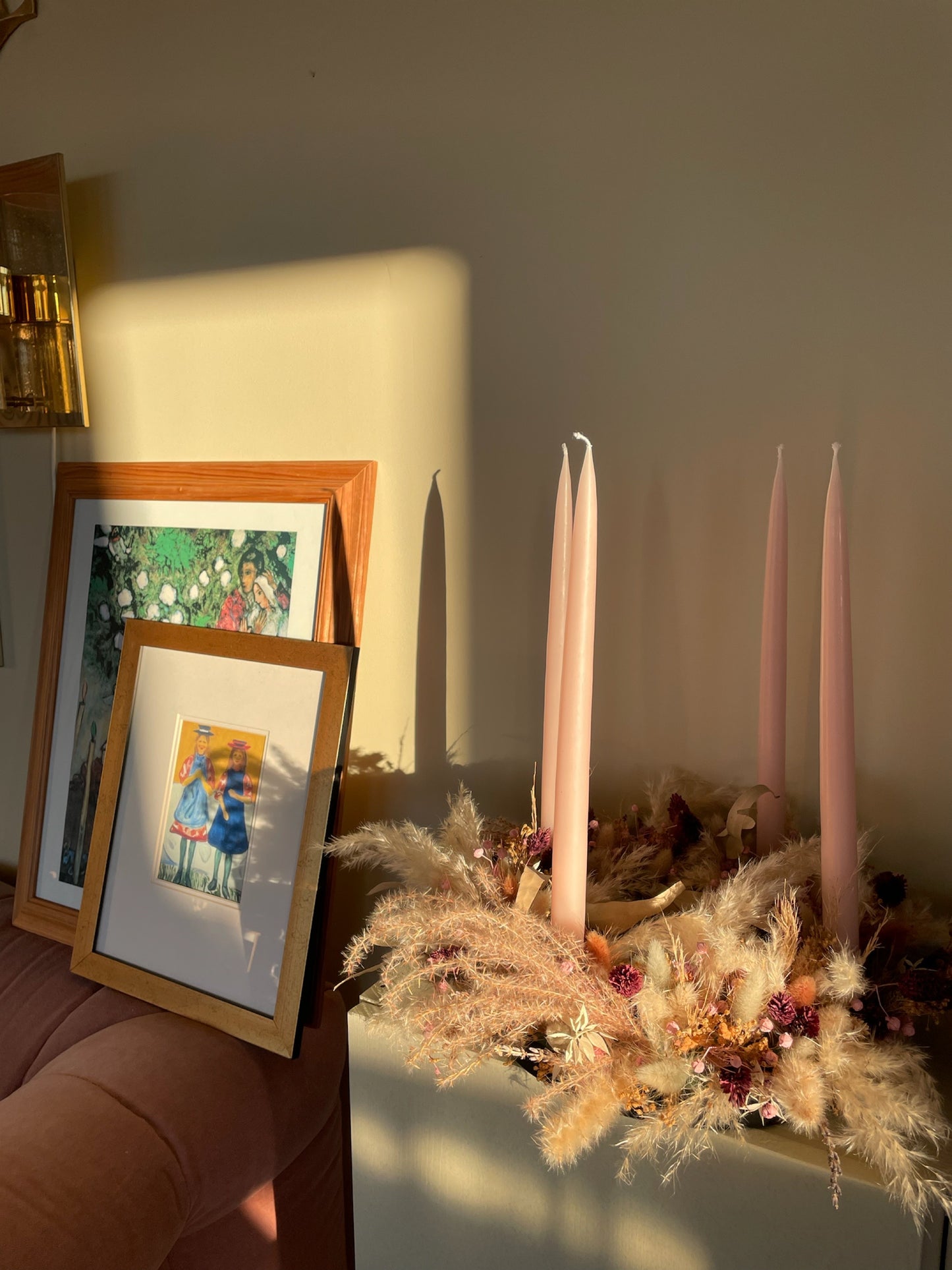 2-pk stearinlys 35 cm | Old Rose