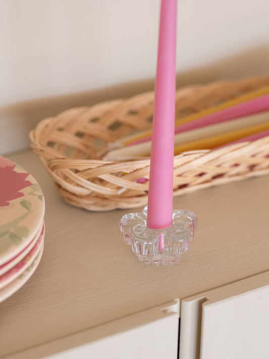 Lysestake i glass