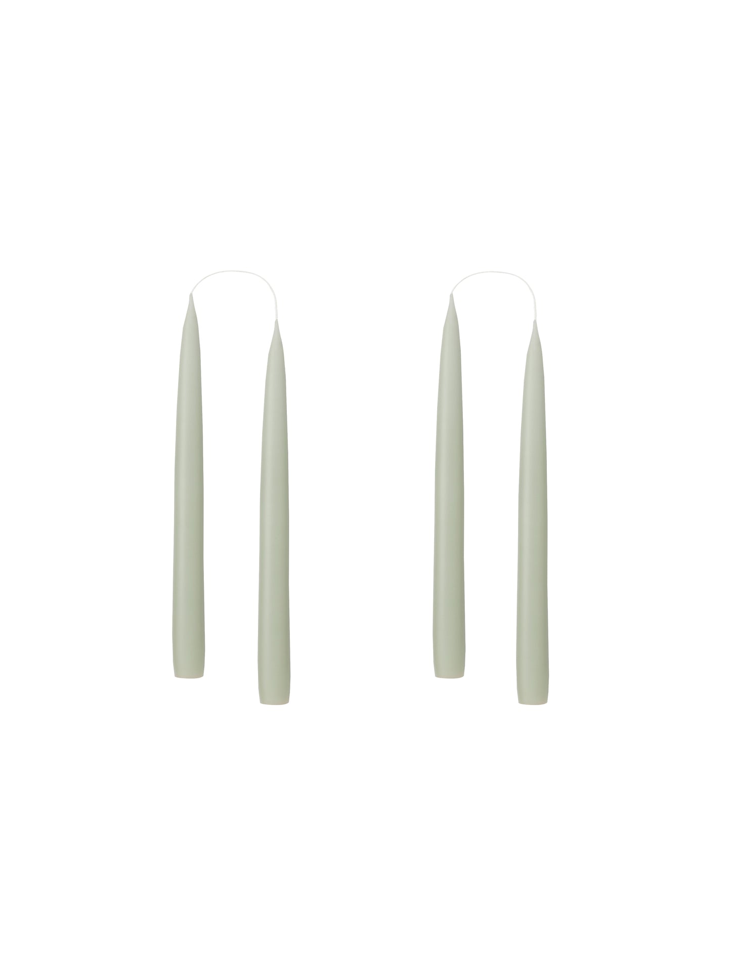 2-pk stearinlys 20 cm | Light Reseda Green